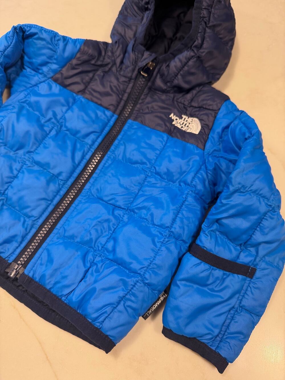 The North Face ThermoBall Eco Hooded Jacket blue / navy Baby Infants 3-6 months